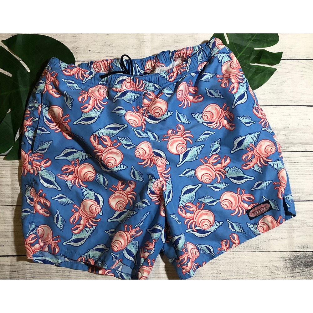 Vineyard Vines  Swim Trunks Mens sz L Pink